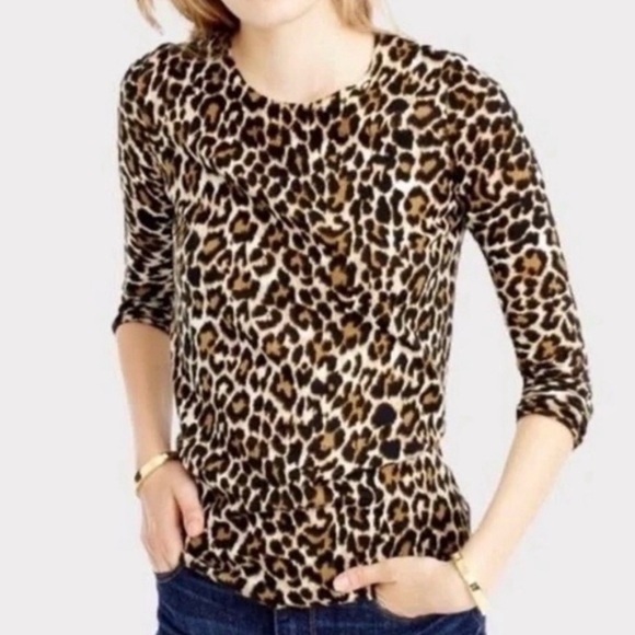 J. Crew Factory Teddie Sweater in Leopard - Picture 3 of 7